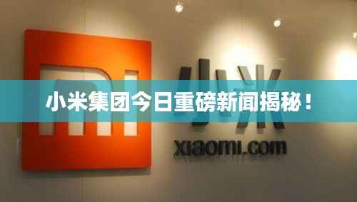 小米集团今日重磅新闻揭秘!