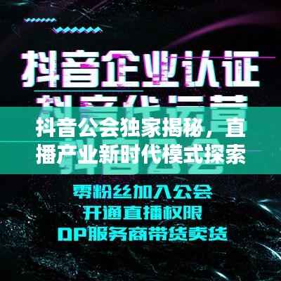 抖音公会独家揭秘，直播产业新时代模式探索