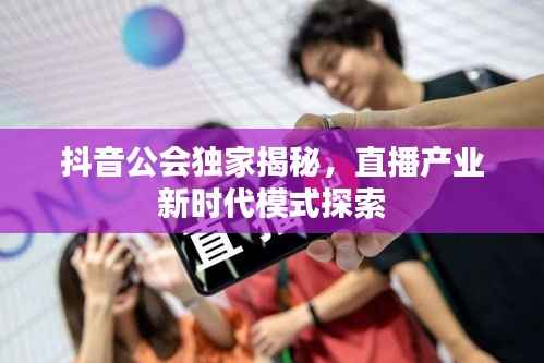 抖音公会独家揭秘,直播产业新时代模式探索
